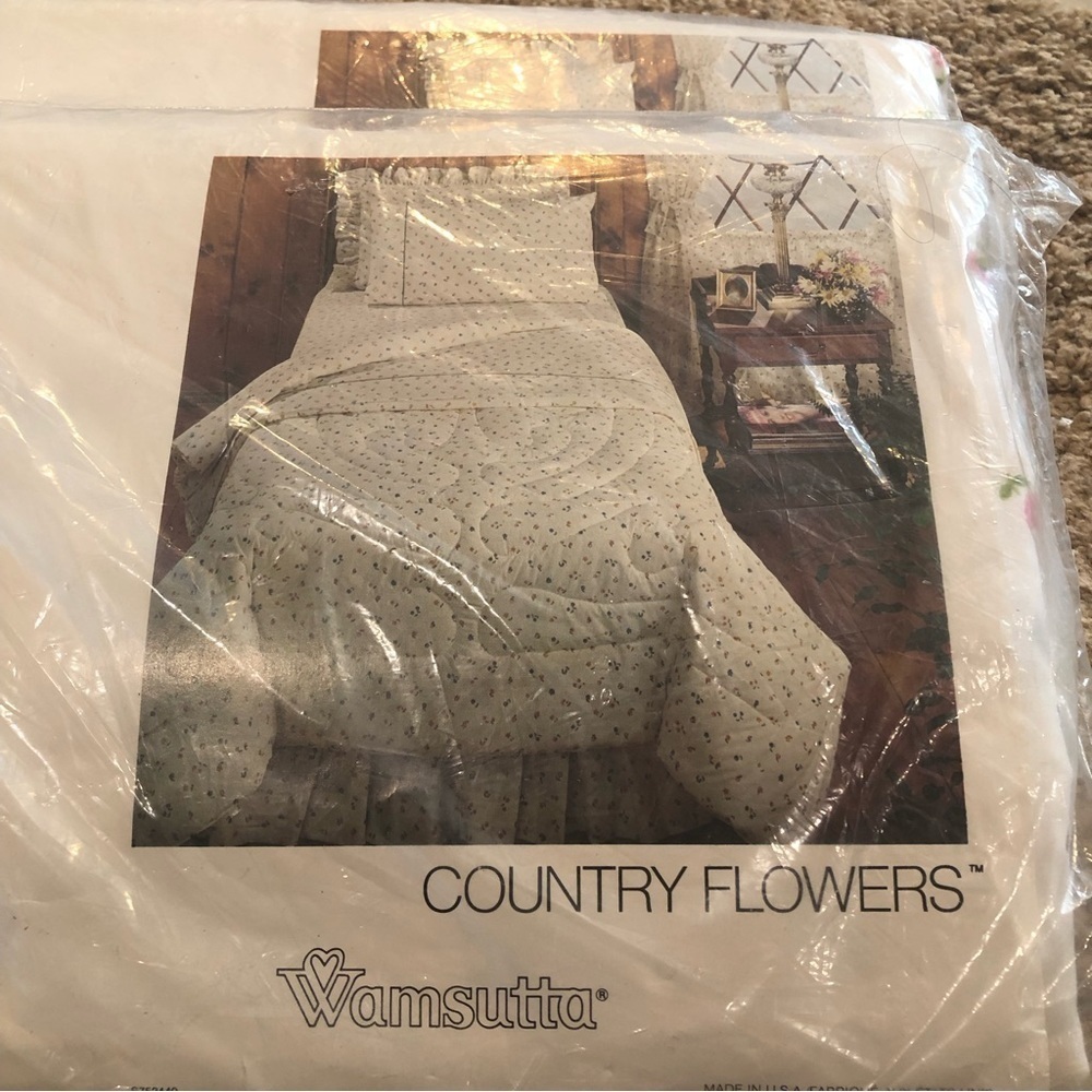WAMSUTTA/ vintage / NEW/country flower/ Twin flat sheet/ 180 Ct. Percale - Picture 6 of 7